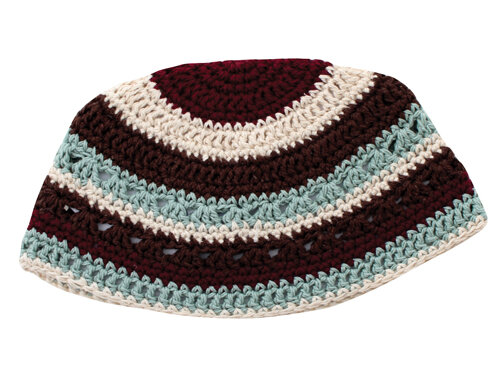 כיפה פריק 22 ס"מ גוונים מהודרת | Frik Kippah 22 cm- Striped Design