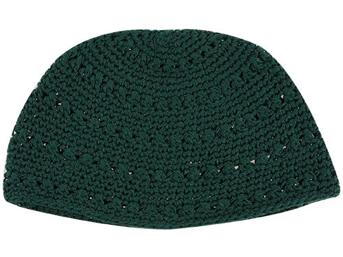 כיפה פריק ירוק זית עם חורים 24 ס"מ | Frik Kippah 24 cm- Green with Holes