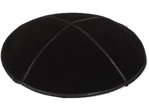ימ כיפה עור ארטמן שחור 15 ס"מ | Leather Kippah "Art-men" 15 cm- Black