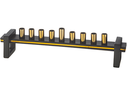 חנוכייה אלומיניום לנרות מהודרת 27x5 ס"מ | Aluminum Menorah 27*5 cm for Candles