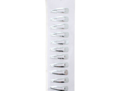 סיכות לכיפה צבע כסף בליסטר 12 יח` חזקות מאוד | Extra Durable Kippah Clips (12 pcs)- Silver