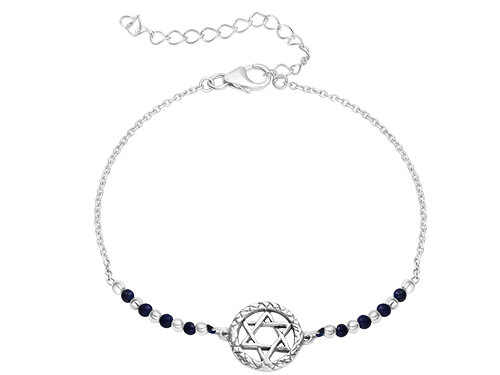 צמיד כסף טהור 925 "מגן דוד" | Bracelet 925 Silver Plated - "Magen David"