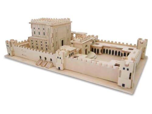 פאזל עץ תלת מימד "בית מקדש" 26x15x10 ס"מ | Jerusalem Second Temple 3d Puzzle 26*15*10 cm