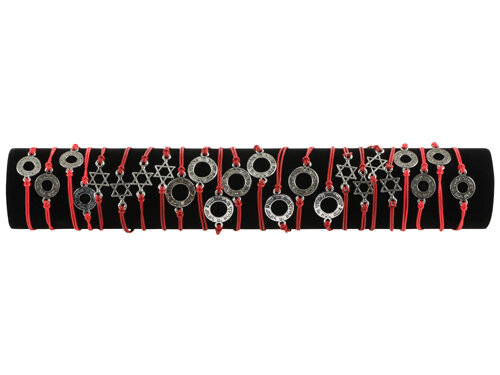 סט צמידים אדומים, דוגמאות שונות , 24 יחידות | Set of Red Bracelets Assorted Designs (X24)