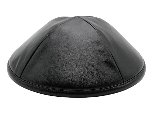כיפה דמוי עור ארטמן שחור 17 ס"מ | Leatherette Kippah 17 cm- Black