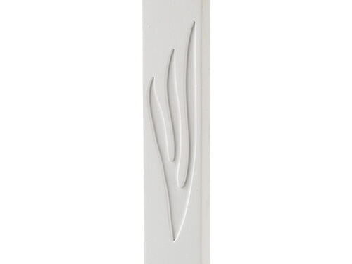 מזוזה "פולימר בטון" גוון לבן - "ש" להבה 25 ס"מ | Polymer "Concrete Polymer" Mezuzah 25 cm, White Color