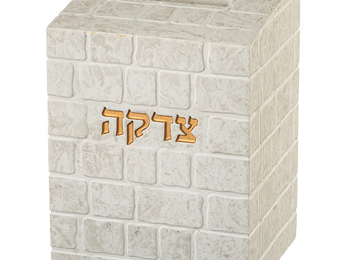 קופת צדקה "כותל" מפולימר 13 ס"מ | Polymer Tzedakah Box 13 cm