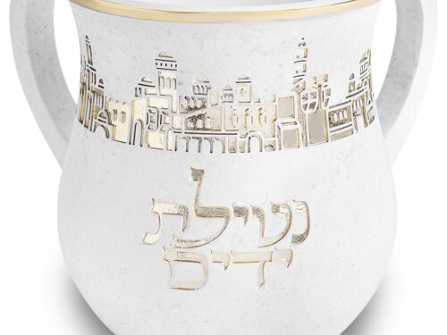 נטלה מהודרת מפולימר ציפוי זהב 14 ס"מ | Polymer Washing Cup 14 cm - Gold