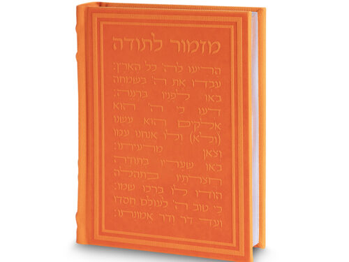 סידור לבת ישראל "כתר התפילה" כריכה מהודרת דמוי עור, כתום, 17.5X13 ס"מ