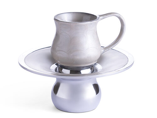 מים אחרונים אלומניום גוון לבן 13 ס"מ | Aluminum Maim Achronim 13 cm - White