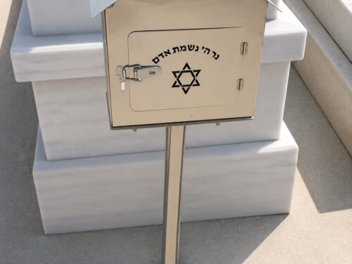 בית נר נירוסטה למצבה מכיל 16 נרות שבועי