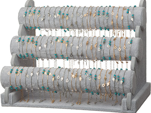 סטנד צמידים עם אורנומנטים מעורב - 72 יח מחיר ליחידה