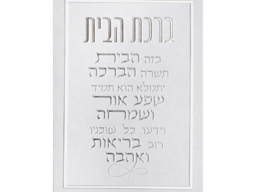 תמונת קנווס "אותיות בולטות" צבע בטון עם כסף ברכת הבית 35X25 ס"מ